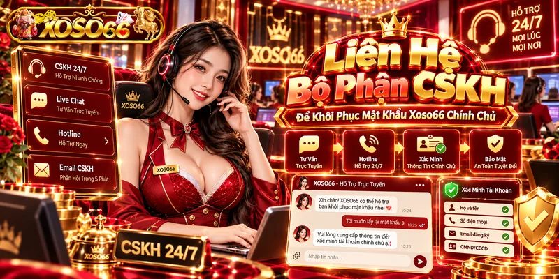 Liên hệ bộ phận CSKH để khôi phục mật khẩu Xoso66 chính chủ