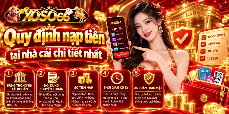 Quy định nạp tiền tại nhà cái chi tiết nhất