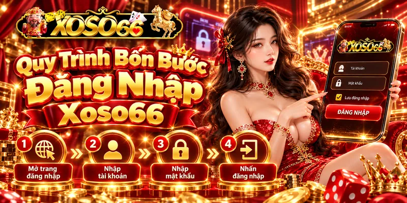 Quy trình bốn bước đăng nhập Xoso66